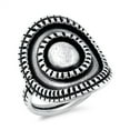 thumbnail image 1 of Oxidized Sterling Silver Swirl Round Design Ring Size 10, 1 of 3