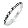 thumbnail image 1 of Oxidized Sterling Silver Thin Patterned Band Ring Size 8, 1 of 3