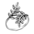 thumbnail image 1 of Oxidized Sterling Silver Twin Leaves Design Ring, 1 of 3