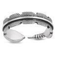 thumbnail image 1 of Oxidized Sterling Silver Wrapped around Feather Ring Size 8, 1 of 3