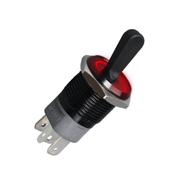 Oxidized Sturdy Metal Three Way Toggle Switches With LED Light Convenient for Craft Projects And Electronic Devices