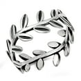 thumbnail image 1 of Oxidized Tree Branch Leaf Eternity Ring .925 Sterling Silver Band Jewelry Female Male Unisex Size 10, 1 of 4
