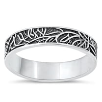 Oxidized Tree Branches Promise Ring .925 Sterling Silver Band Jewelry Female Male Unisex Size 9