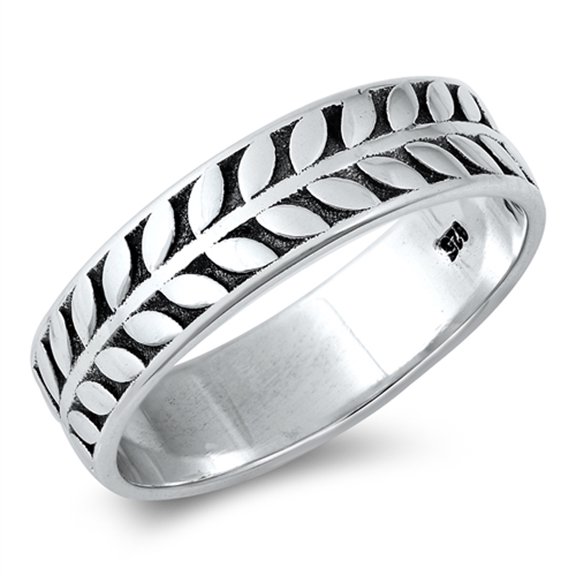 Oxidized Vine Ring .925 Solid Sterling Silver Band Jewelry Female Male Unisex Size 5