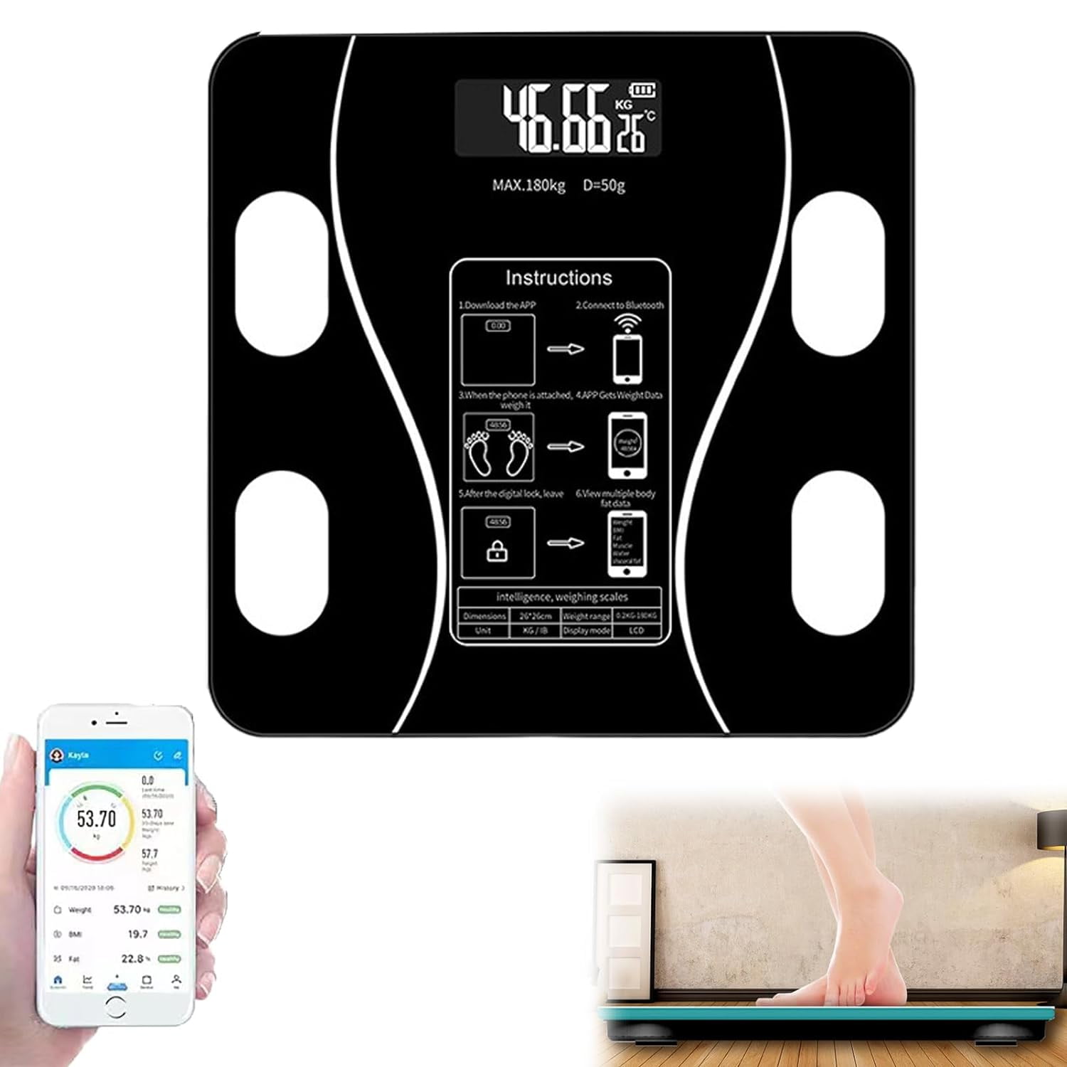 Oxiline Scale X Pro Smart Scale, FitScaleX Smart Scale, Smart Scales