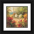 thumbnail image 1 of Oxley, Vail 15x15 Black Ornate Wood Framed with Double Matting Museum Art Print Titled - Seaside Garden, 1 of 4