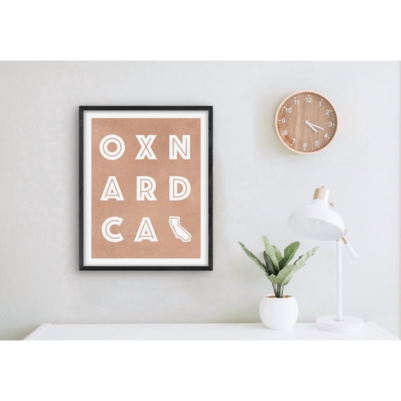 Oxnard California Art Oxnard Art Print California Gift Idea City Of Oxnard Ca Sign