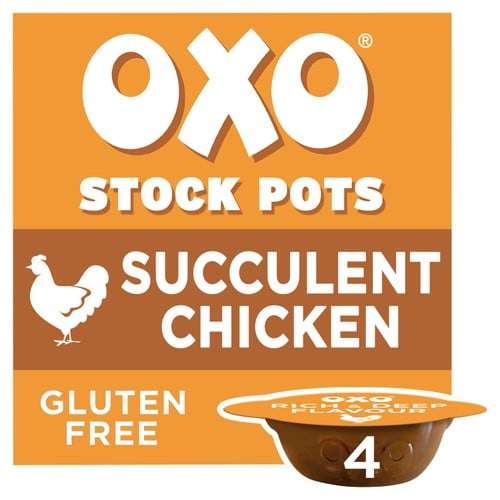 Oxo 4 Chicken Stock Pots 4 x 20g, British Import (Pack of 2)