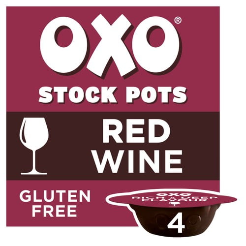 Oxo 4 Red Wine Stock Pots 4 x 20g, British Import (Pack of 2)