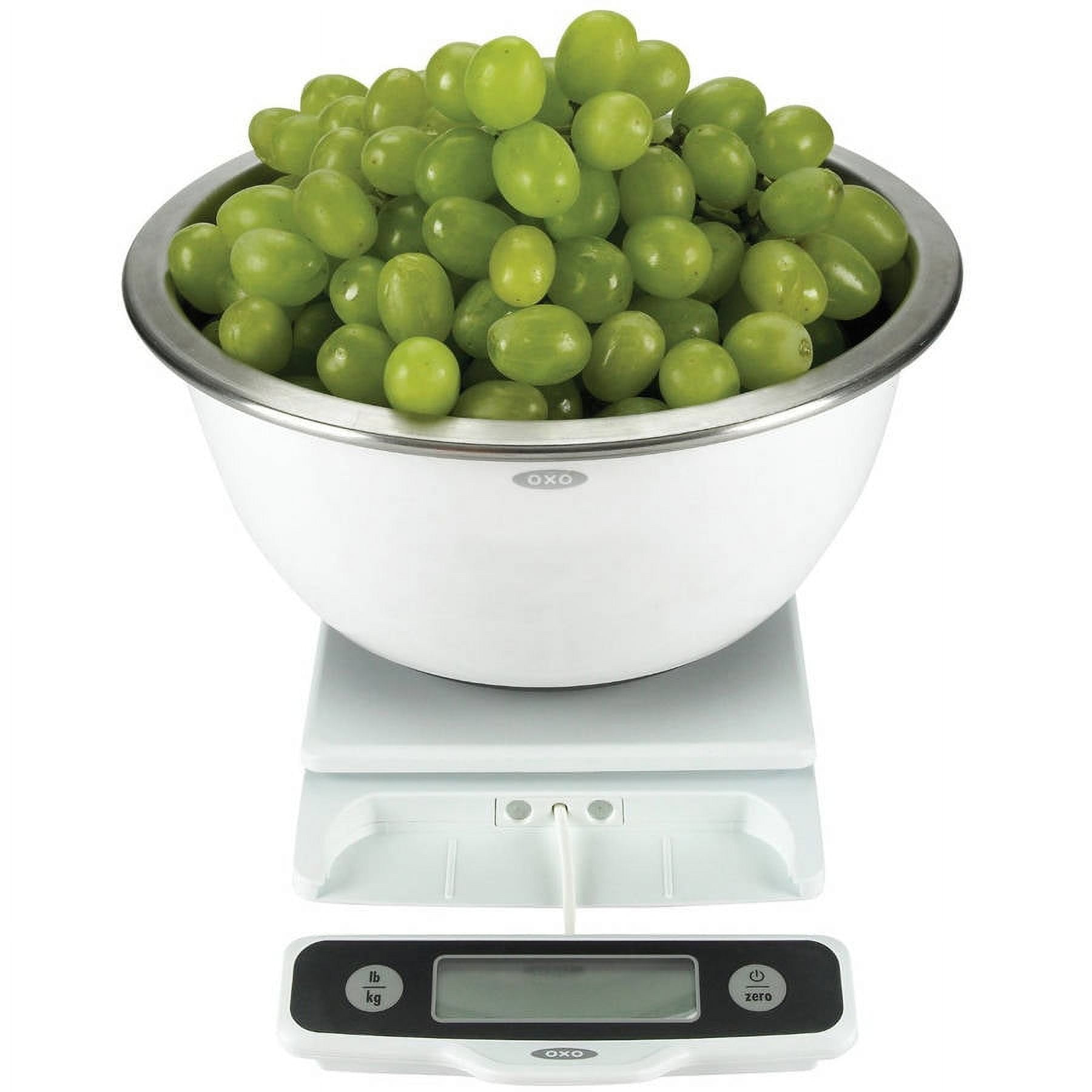 OXO Good Grips Digital Glass Food Scale with Pull Out Display, 11 Pound  Black 