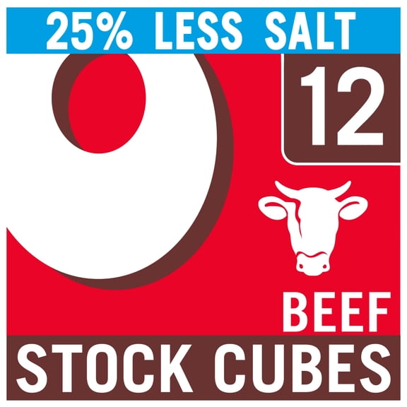 Oxo Reduced Salt Beef Stock Cubes 12 Pack 71G, Imported from Britain
