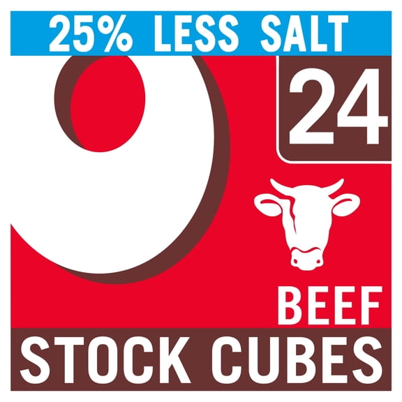 Oxo Reduced Salt Beef Stock Cubes 24 Pack 142g, Imported from Britain