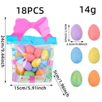 Zonao 18 Piece Pack of Mini Easter Eggs with Colorful Pattern,Foam Eggs for DIY Easter Ornaments