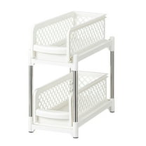 Oxodoi 2-Tier Sliding Shelf,Under Sink Storage Organizer,Pull-Out Cabinet and Pantry Organizer