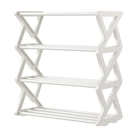 Oxodoi 4-Tier Shoe Rack,Shoe Organizer,Plastic Storage Shelf for Bedroom,Entryway,Closet