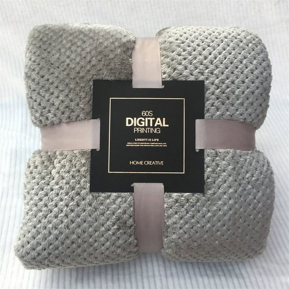 HOARBOEG 50” x 60” Flannel Fleece Throw Super Soft Plush Microfiber