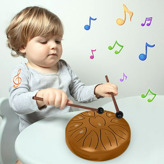 Oxodoi 6-Inch Rain Drum,11-Note Steel Tongue Drum Handpan,Outdoor Musical Instrument for Teens and Adults,Relaxation and Meditation Gift