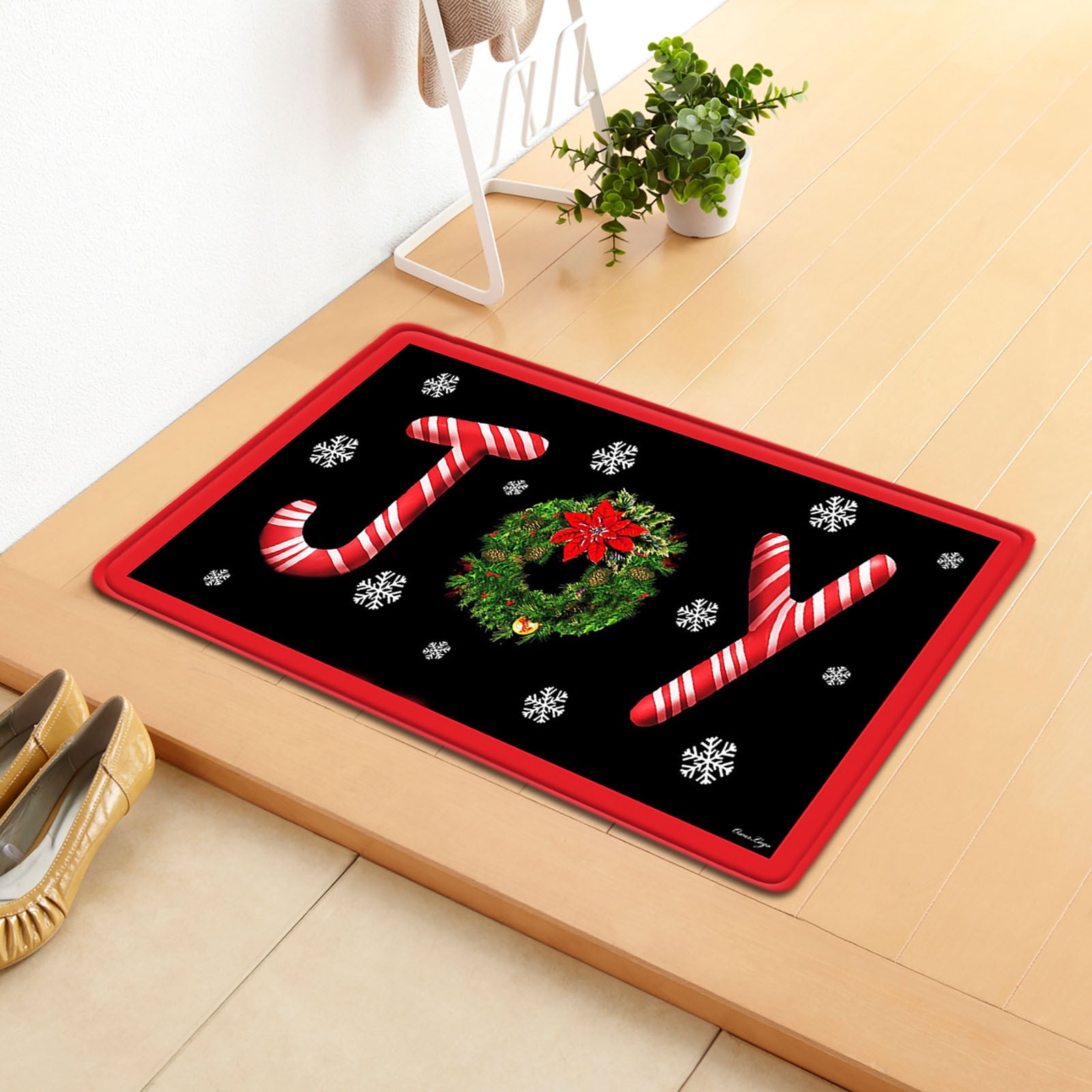 Oxodoi Christmas Doormat Blanket Dirt Trapper Door Mat Christmas Gift