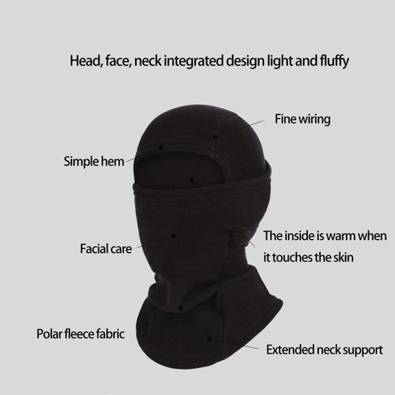 Zonao Balaclava- Cold Weather Ski Mask| Full Coverage Face Mask for Riding/Cycling/Motorcycling|Full Head Mask Face Cover for Man Woman Winter Windproof Protection