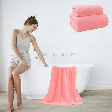 Zonao Soft Linen Premium 2 Pc Towel Set 1 Bath Towel 1 Washcloth Cotton Towels for Bathroom Towel Set for Adults-Highly Absorbent and Towel Set