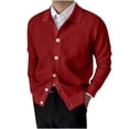 thumbnail image 1 of XMMSWDLA Mens Sweater Shirt Long Sleeve Thin Coat Knitwear Sweatshirt Tops Sweater Mens Cardigan Sweater, 1 of 3