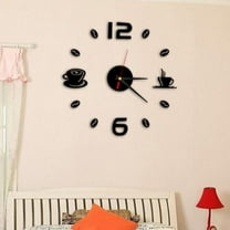 HOARBOEG Modern 3D Diy Wall Clock, Modern Home office Decorations, Large Wall Decor Clock, Frameless, Numbers Stickers
