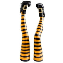 Oxodoi Decorative Prosthetic Leg Props-Bright Witch Legs with Telescopic Pole for Indoor or Outdoor Halloween Yard,Garden,and Party Decoration