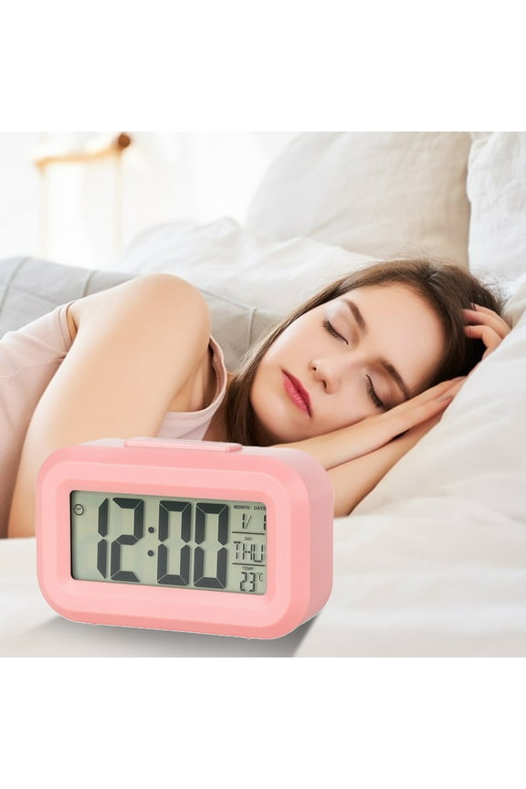 Digital Electronic Clock,LED Display,Stereo Digital Display,Snooze Alarm Clock,12/24H Switching,Countdown Timer,Mint Green