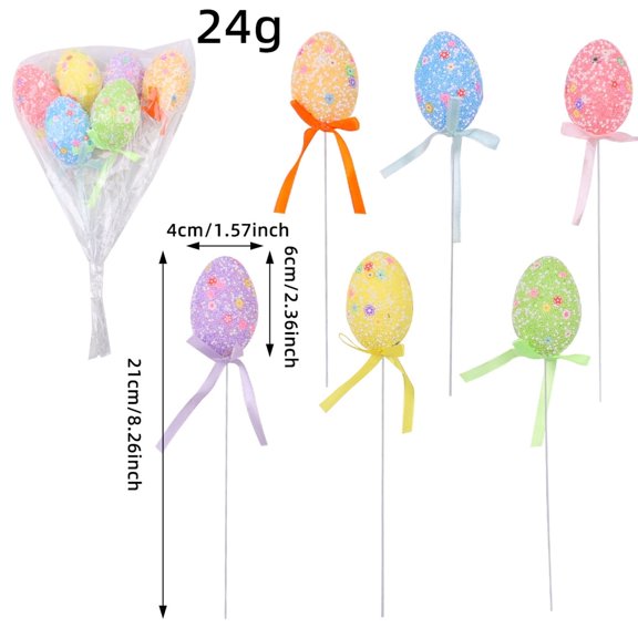 Zonao Easter Eggs Foam Eggs Decoration Simulation Eggs for Spring Holiday