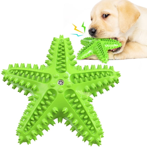Oxodoi Floating Sound Dog Toy–Starfish-Shaped Squeaky Molar Toothbrush,Durable TPR,Interactive Pet Chew Toy for Dogs 5–100Lbs