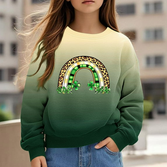 Oxodoi Girls' and Toddler Embroidered Graphic Long Sleeve T-Shirts