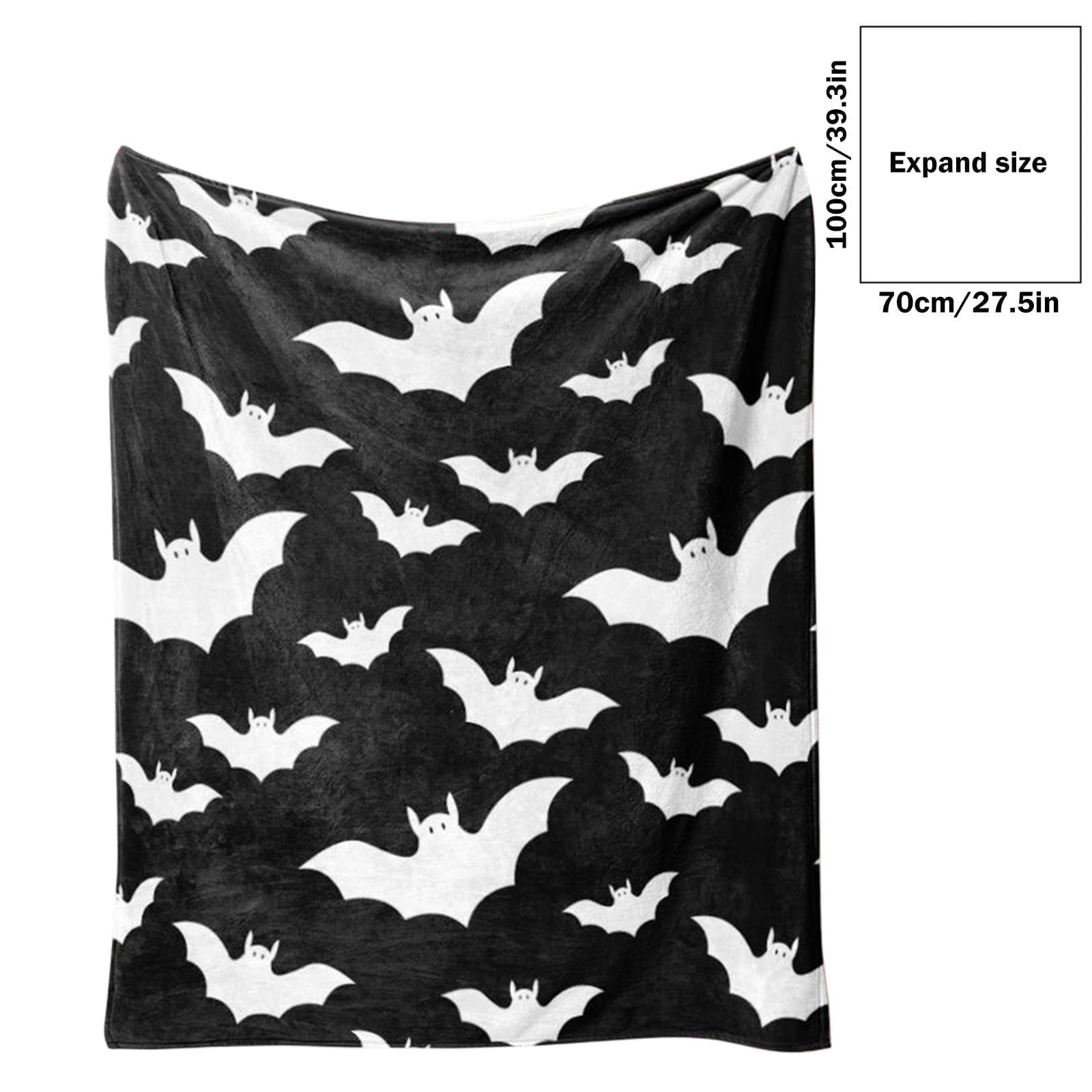Oxodoi Halloween Theme Bat Throw Blanket 39.3x27.5 Inch,Festival Cozy