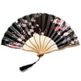 thumbnail image 1 of Oxodoi Hand Held Fan Bamboo Paper Chinese Style Folding Fan Party Wedding Decorations Supplies, 1 of 2