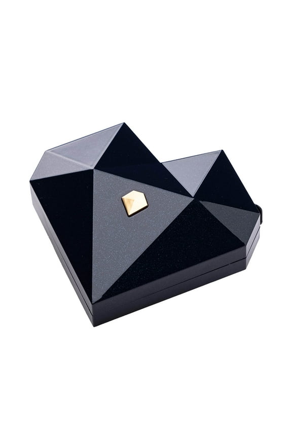 Zonao Heart Shaped Ring Gift Box,Heart Shape Ring Box,Velvet Jewelry Ring Stud Earring Storage Box Valentine's Day Gift