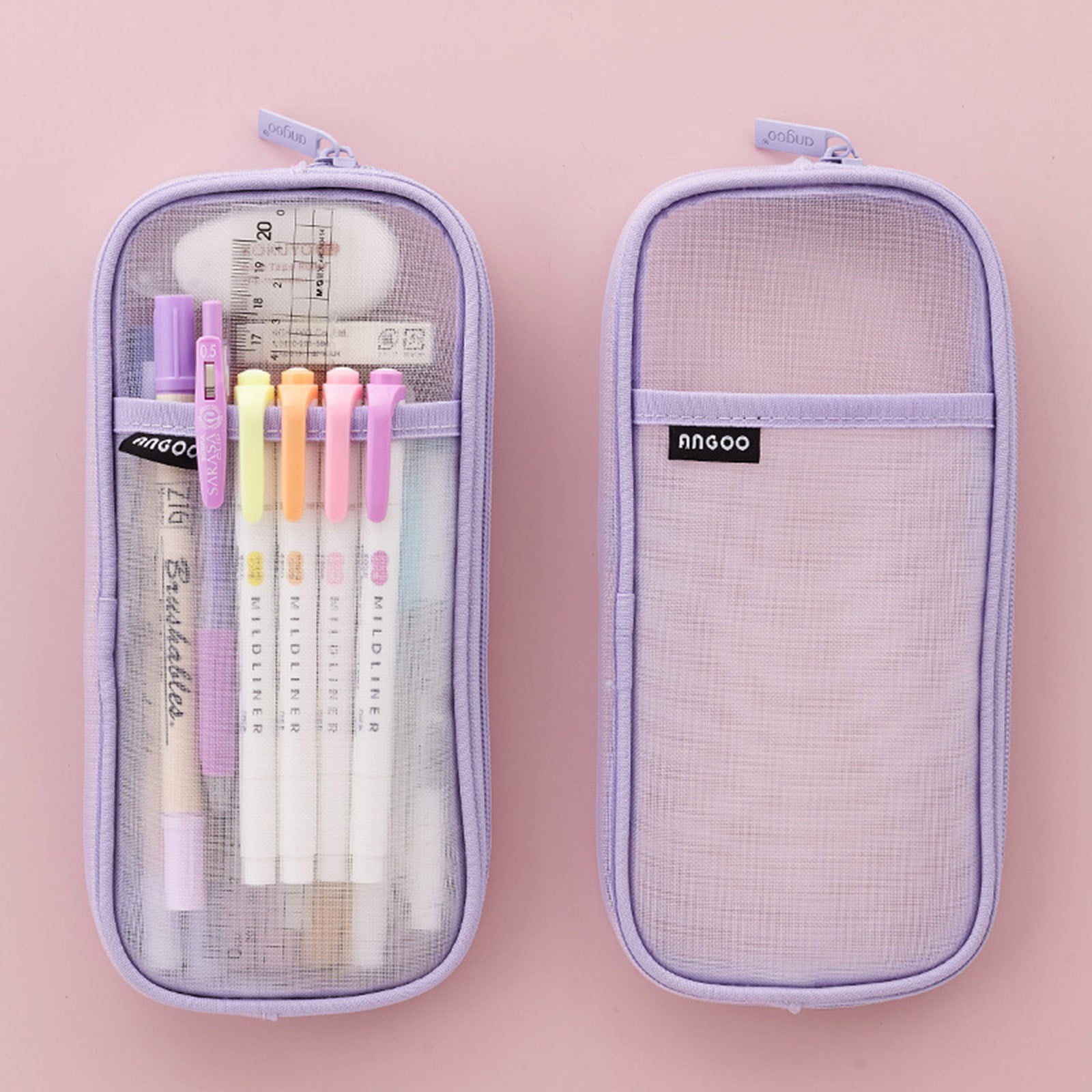 Big Capacity Pencil Case 2 Compartments Large Pencil Pouch - Temu