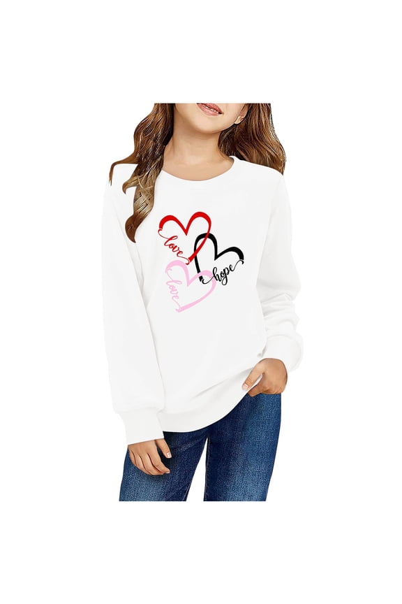 Long Sleeve Valentines Shirts Women Plaid Love Heart Valentine's Sweatshirts Blouse Tops
