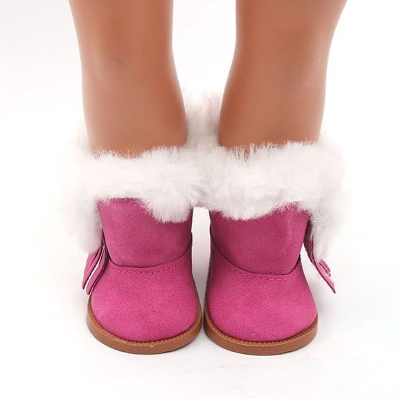 Oxodoi Magnetic Doll Shoes,Winter Glitter Doll Shoes,18 Inch Doll Accessory,Fashionable Shiny Footwear