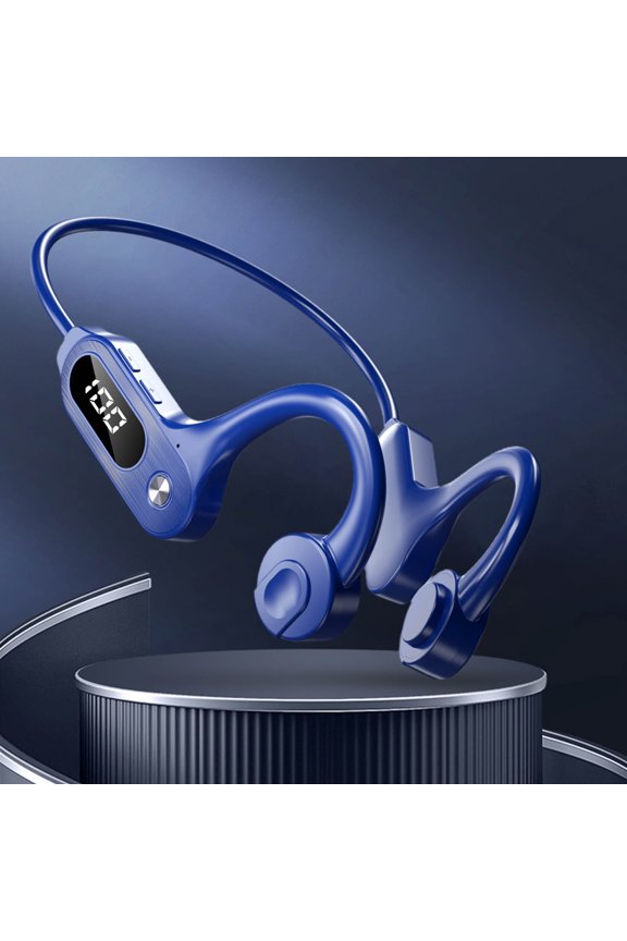 Open Ear Bluetooth Headphones,Wireless Air-Conduction Ear Hook Headset with Mic,Digital Display,Long Battery Life for Running & Driving