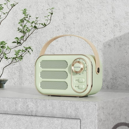 Oxodoi Portable Bluetooth Speaker,Mini FM Radio with TF Card,AUX Input,Retro Wireless Speaker,Long Battery Life