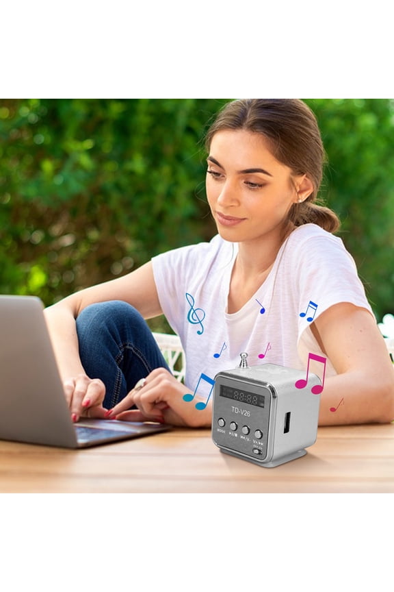 Portable Wireless Mini Speaker,FM Radio,AUX Input,USB & TF Card Support,550mAh Battery,Compact Metal Design,3W Output