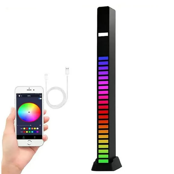Oxodoi RGB Voice Activated Pickup Lamp,18 Colors Music Sync LED Light,APP Control,Sound Reactive Ambient Light for Home,Car,Desktop