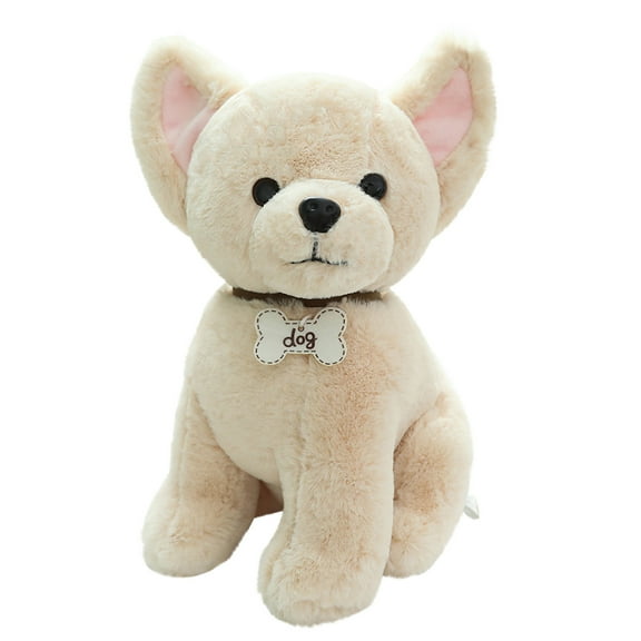 Oxodoi Realistic Dog Stuffed Toy with Polymer Nose Glass Eyes,Lifelike Dog Sculpture Plush,Dog Collectible Gift