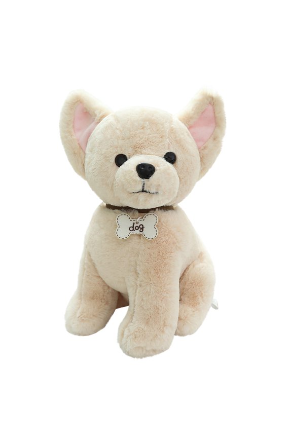 Realistic Dog Stuffed Toy with Polymer Nose Glass Eyes,Lifelike Dog Sculpture Plush,Dog Collectible Gift