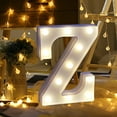 thumbnail image 1 of HOARBOEG LED Alphabet Letter Lights Light Up White Plastic Letters,Standing Hanging Letter Lights Sign,for Wedding Birthday Party Christmas Home Bar Decoration, 1 of 3