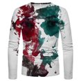 thumbnail image 1 of Tnhcen Long Sleeve Tee Shirts for Men Men's Loose Round Neck 3d Printing Long-sleeved T-shirt Top, 1 of 4