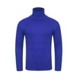 thumbnail image 1 of Tnhcen Mens Thermal Long Sleeve Shirt Men's Turtleneck Long Sleeve Solid Colour Stretch Slim Fit Bottoming Top Blouse, 1 of 5