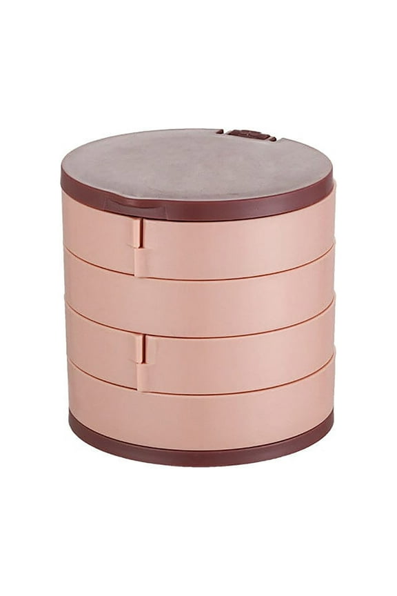 Zonao Rotatable Jewelry Storage Box,Large Capacity,Necklace Earrings Studs Earrings Ring Jewelry Multi-layer Storage Box