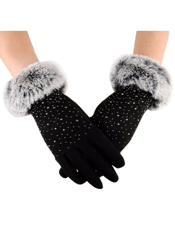 Oxodoi Sales Clearance Winter Gloves Women Touch Screen Glove Cold Outdoor Sport Weather Warm Gloves