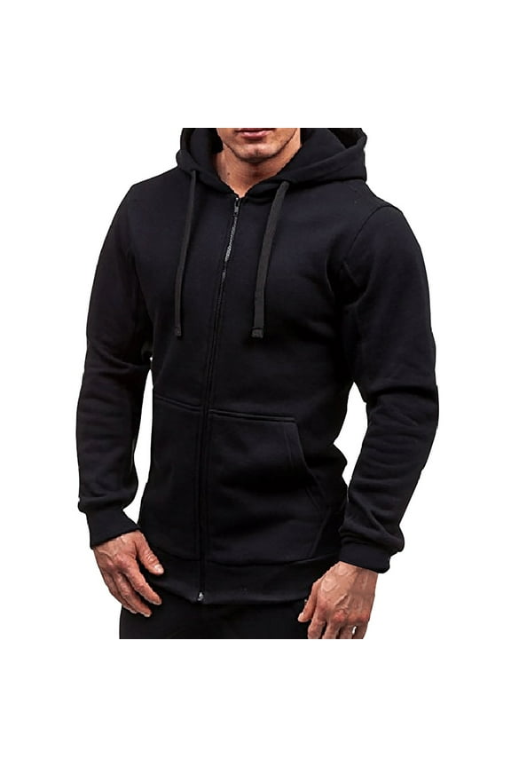 Sales Hoodies for Men, Mens Hoodies Zipper Hooded Sweater Coat Men's Solid Color Cardigan Men's Fashion Hoodies & Sweatshirts