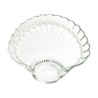 Zonao Shell Chip Clear Plastic Dish,Snack Plates,Spitting Bony Plates,Fruit Plates Cake Plates,Blue Conch Hull